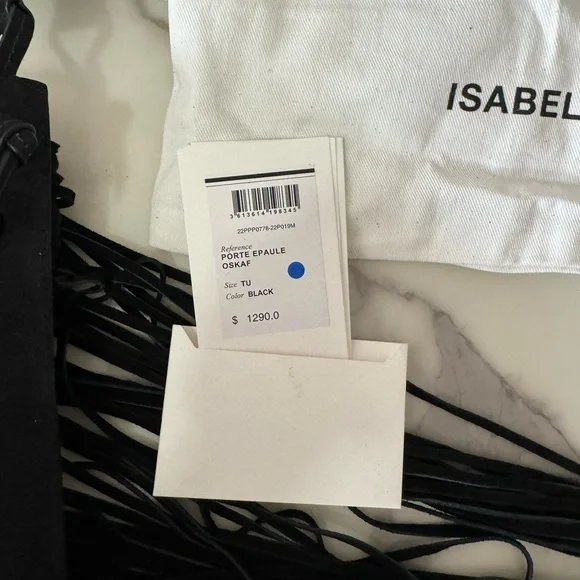 Isabel Marant Oskaf Fringe Purse - Black - Picture 6 of 12